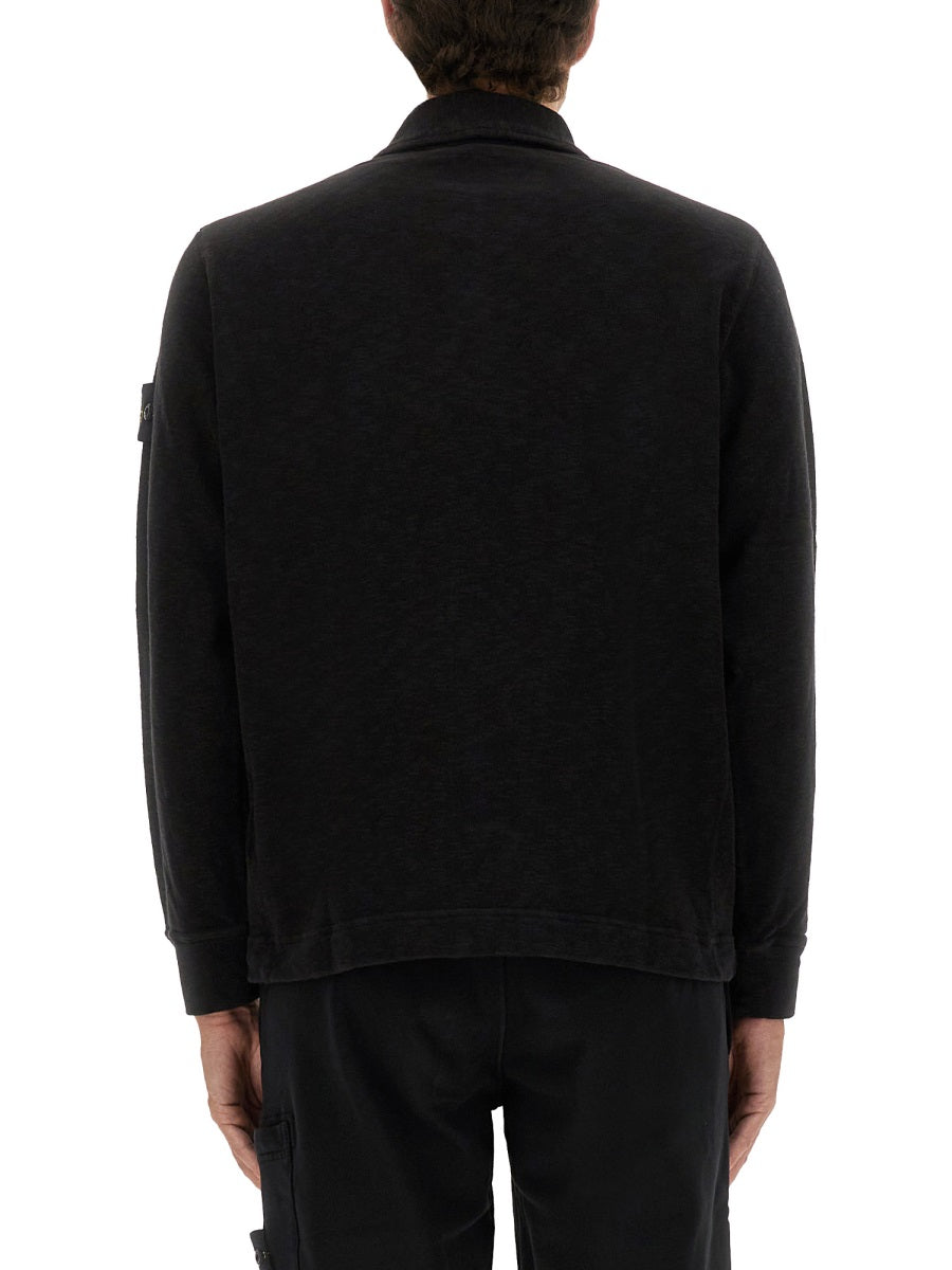 Stone Island Men Cotton Vanisé Polo Shirt STONE ISLAND