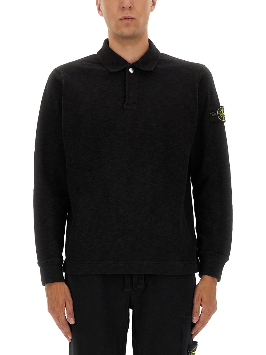 Stone Island Men Cotton Vanisé Polo Shirt STONE ISLAND