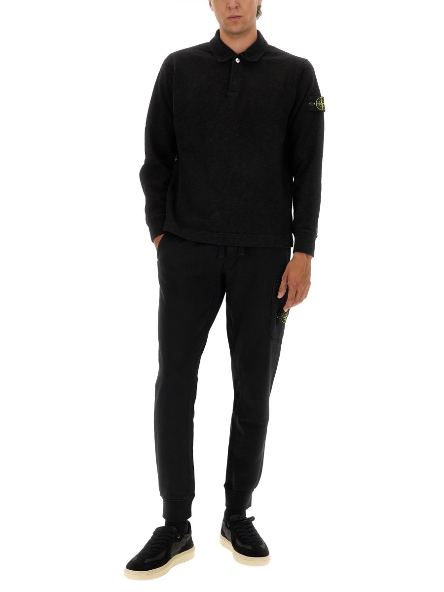 Stone Island Men Cotton Vanisé Polo Shirt STONE ISLAND