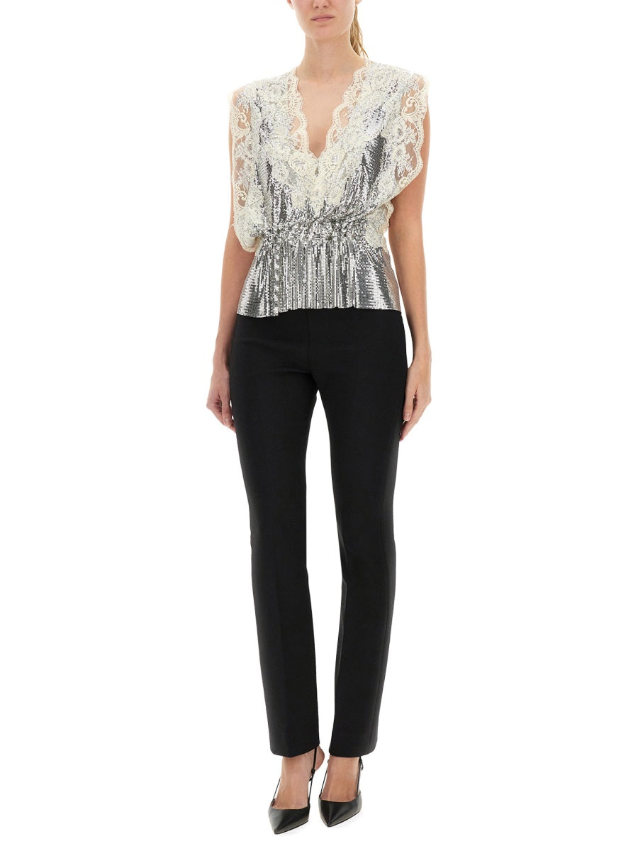 Rabanne Women Lace And Sequin Top PACO RABANNE