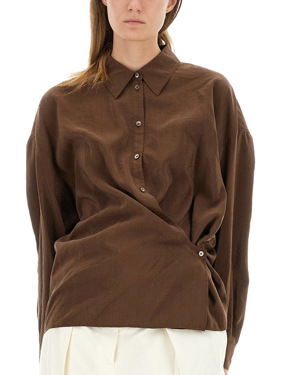 Lemaire Women "Straight Collar Twisted" Shirt LEMAIRE