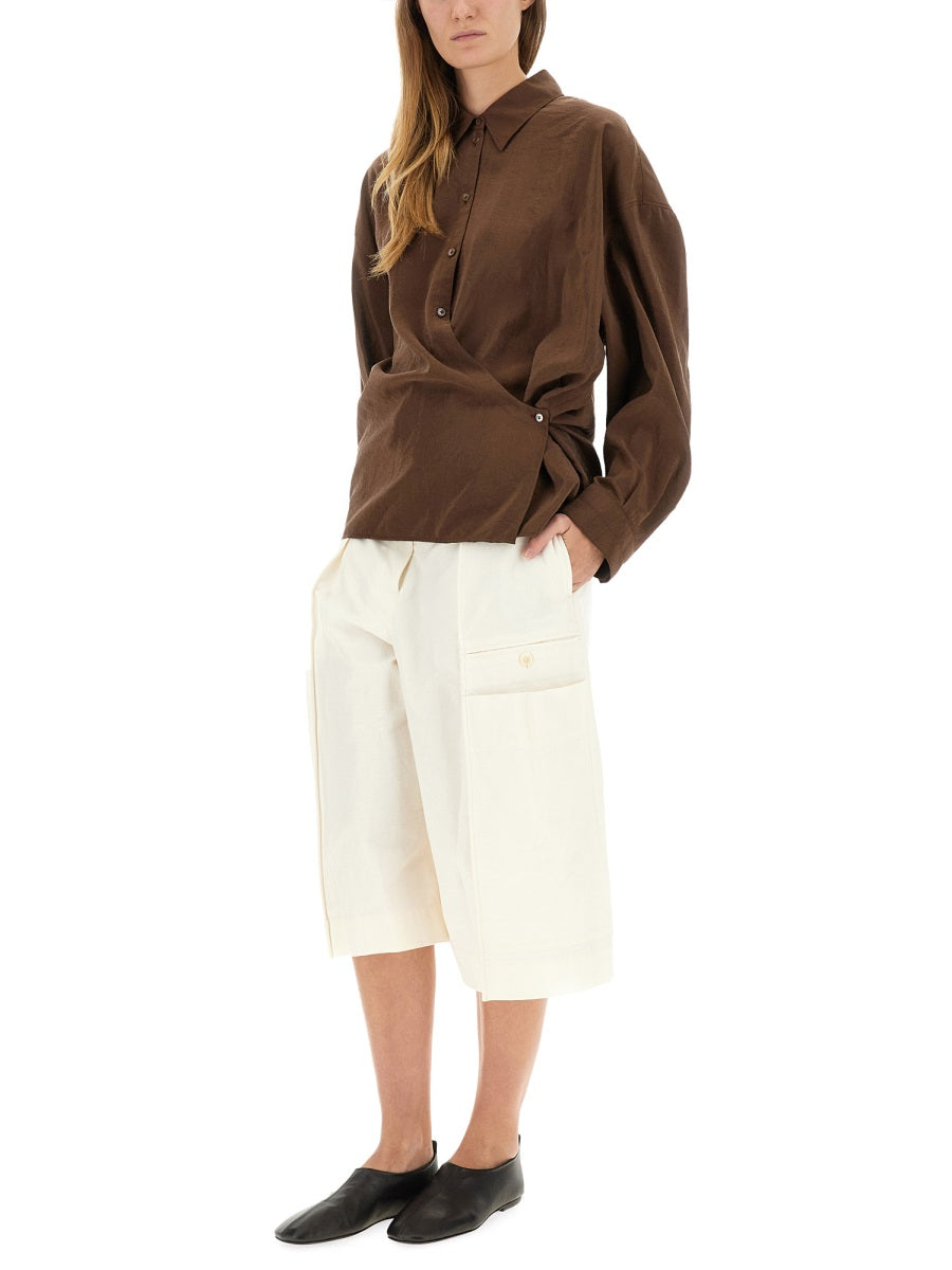 Lemaire Women "Straight Collar Twisted" Shirt LEMAIRE
