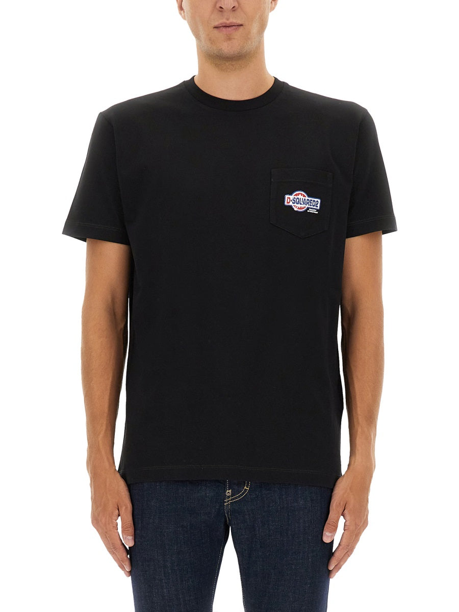 Dsquared Men T-Shirt With Pocket And Logo