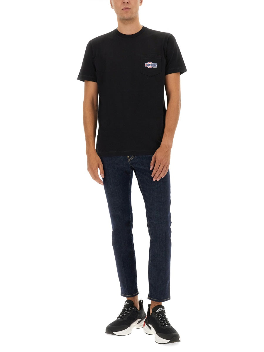 Dsquared Men T-Shirt With Pocket And Logo
