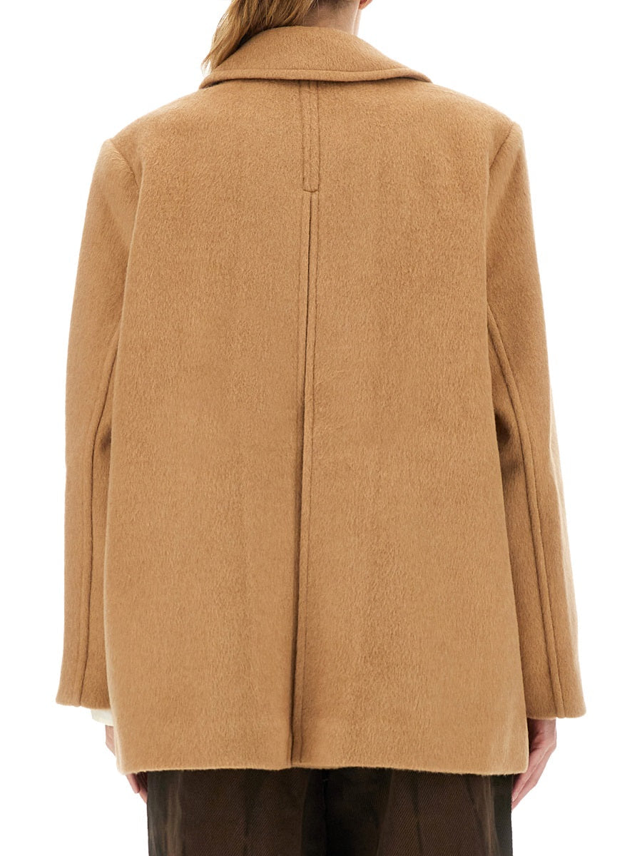 Ganni Women Double-Breasted Wool Blazer GANNI