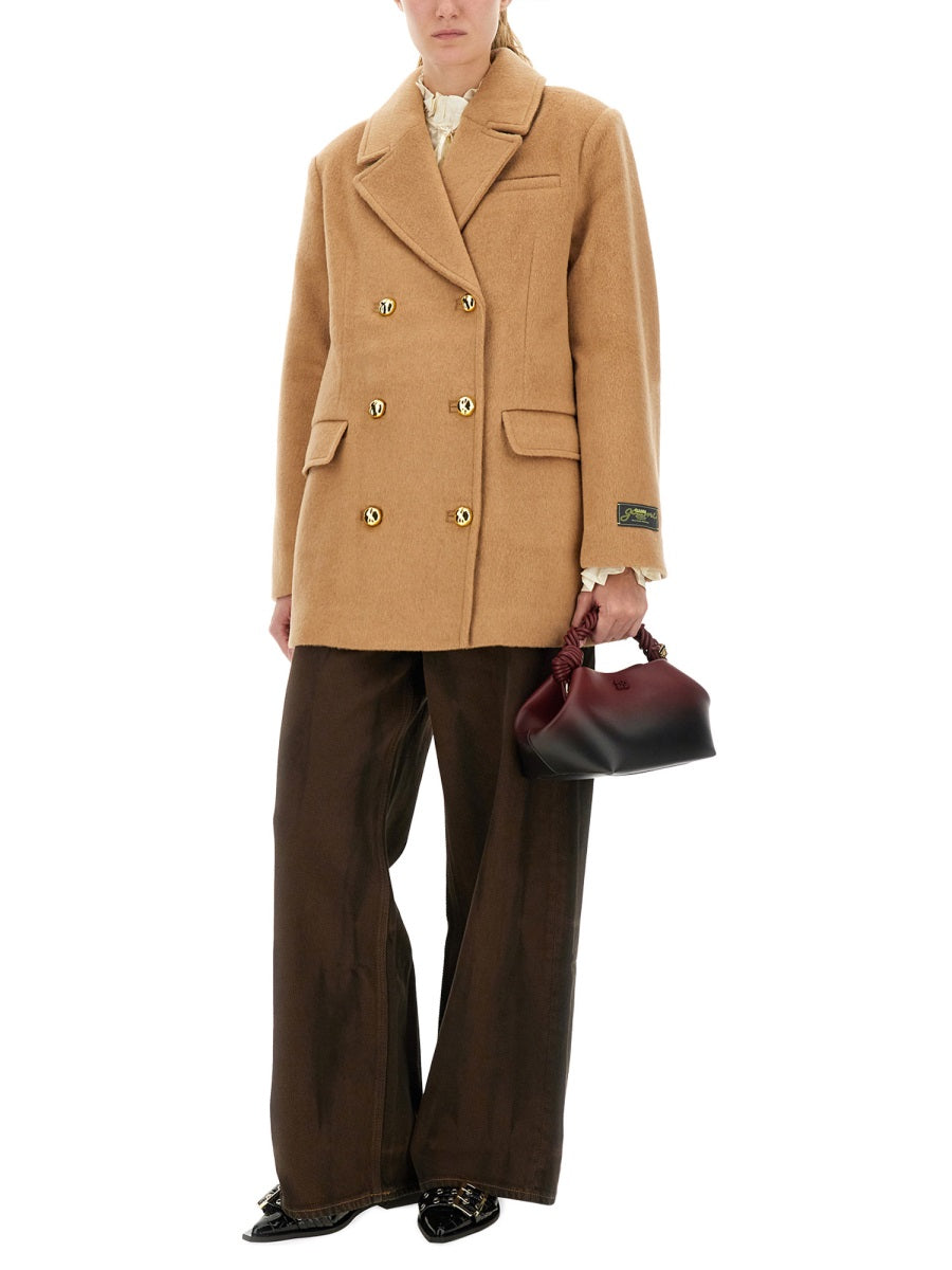 Ganni Women Double-Breasted Wool Blazer GANNI