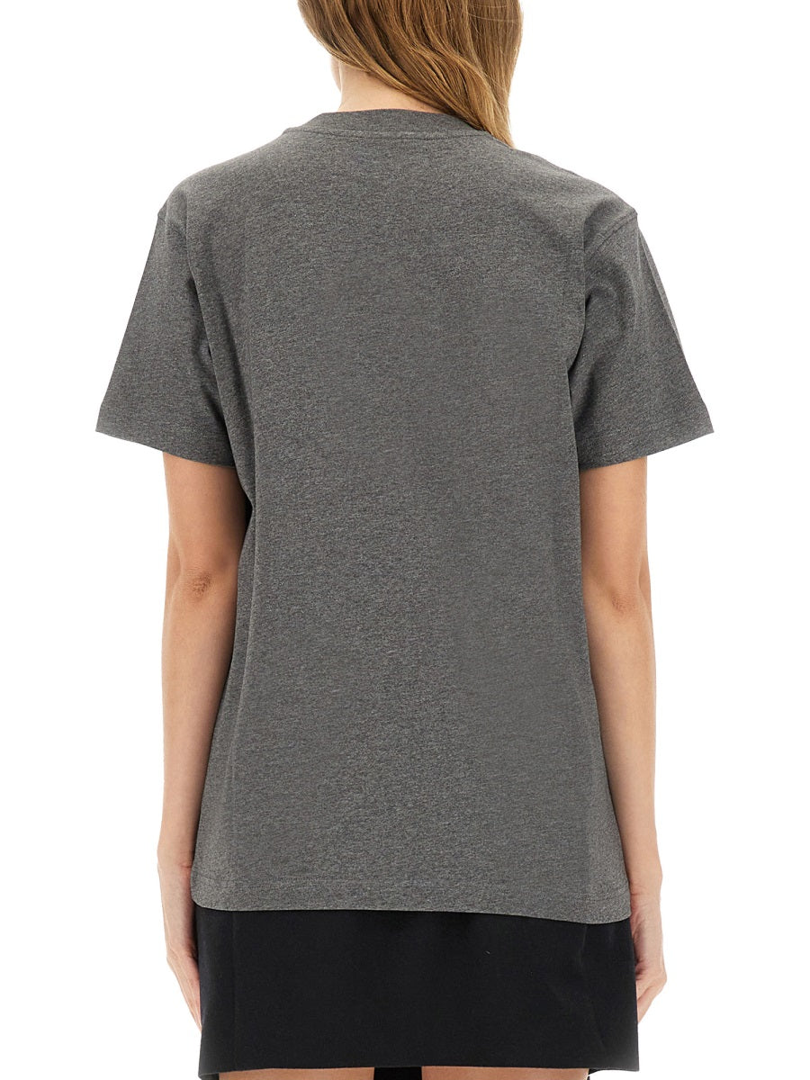 Moschino Women T-Shirt With Embroidered Logo MOSCHINO