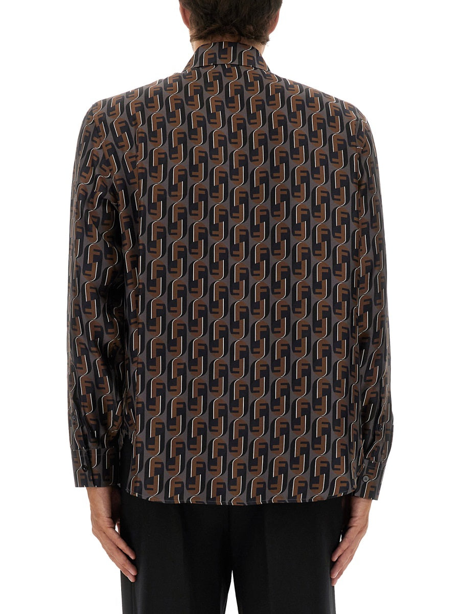 Fendi Men Printed Silk Shirt FENDI