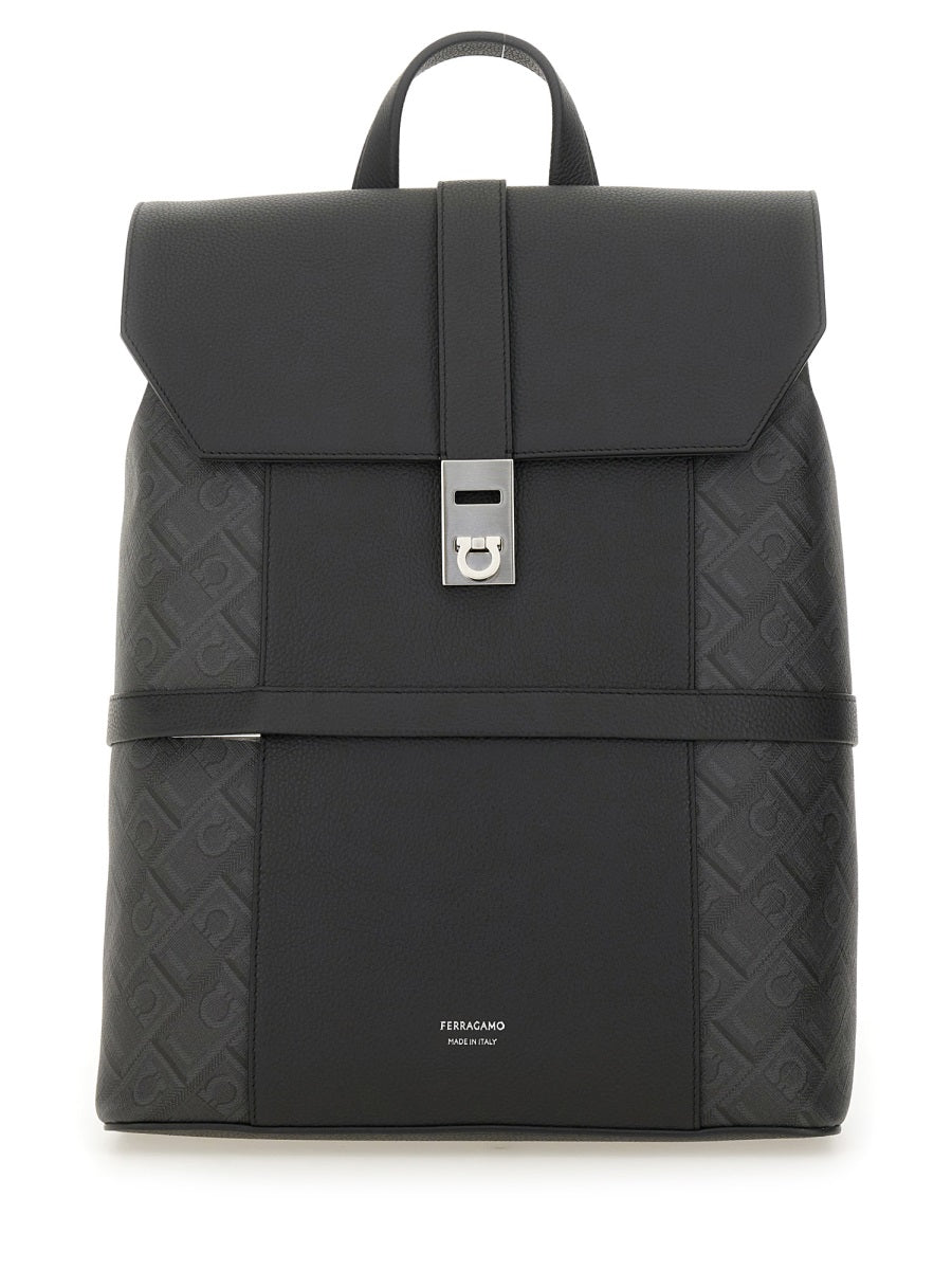 Ferragamo Men Zaino Con Fibbia "Gancini" FERRAGAMO