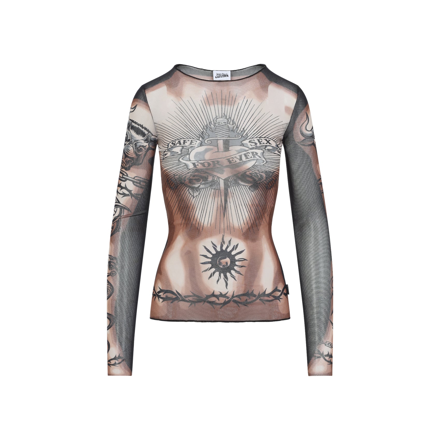 Jean Paul Gaultier Safe Sex Tattoo Top Women JEAN PAUL GAULTIER