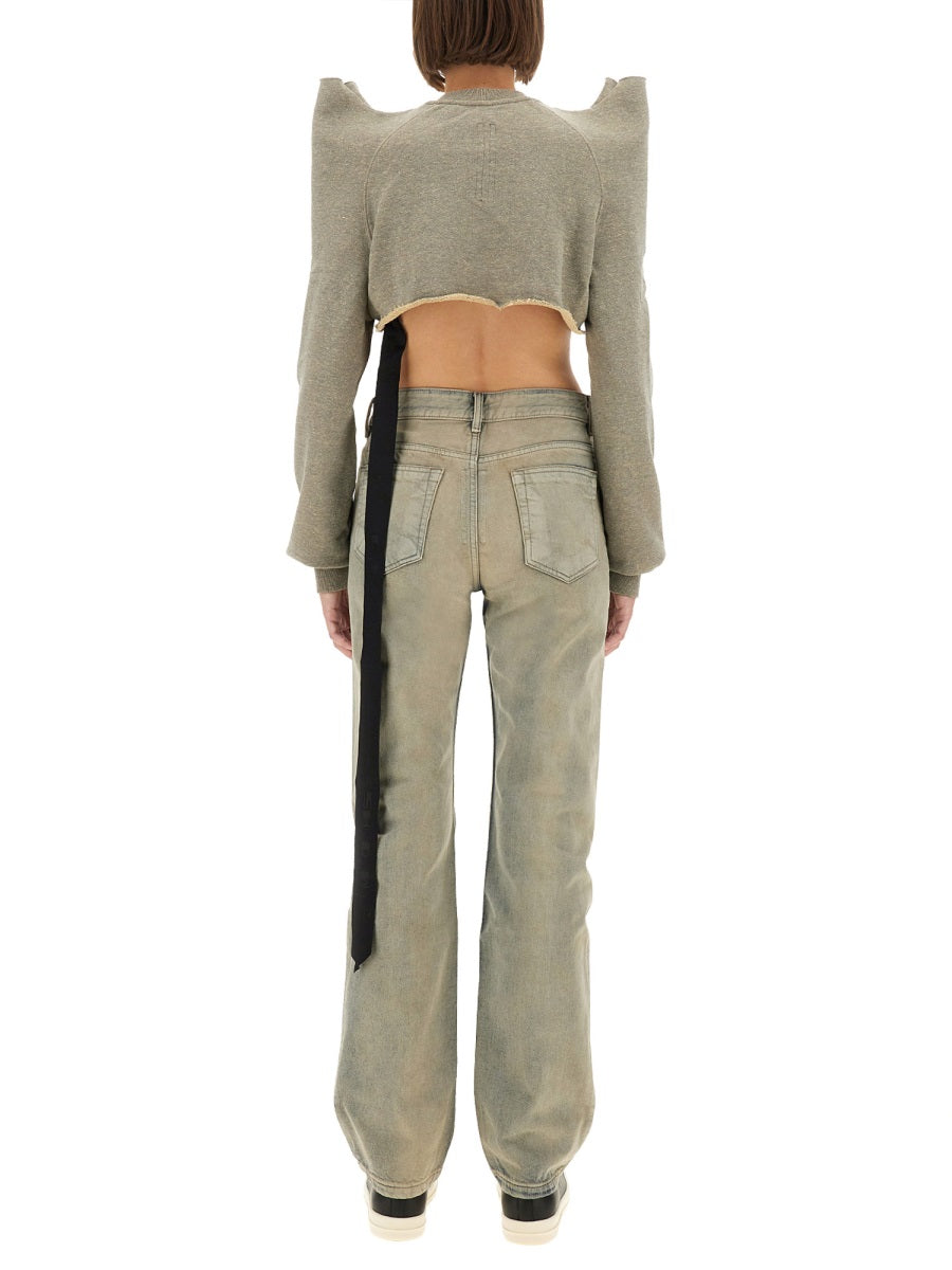 Rick Owens Drkshdw Women "Cropped Tecsweat" Sweatshirt RICK OWENS
