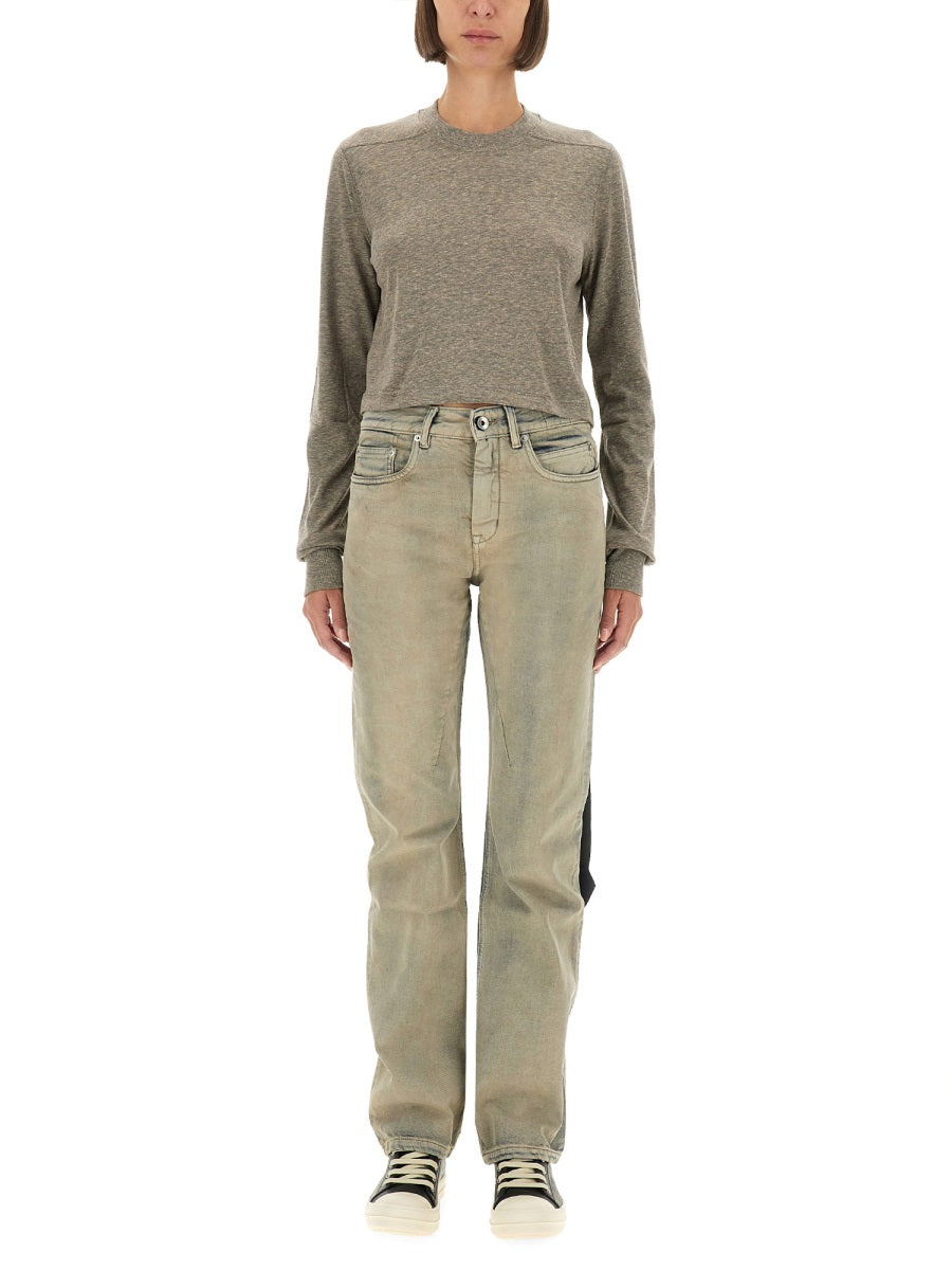 Rick Owens Drkshdw Women T-Shirt "Ls Cropped Small Level T" RICK OWENS