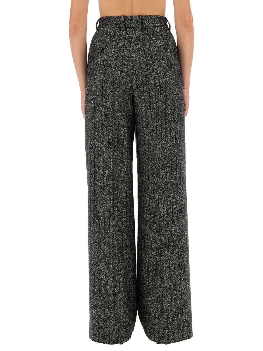 Dolce & Gabbana Women Striped Wool Pants DOLCE & GABBANA