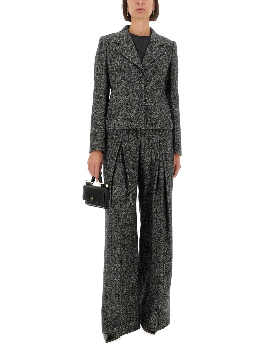 Dolce & Gabbana Women Striped Wool Pants DOLCE & GABBANA