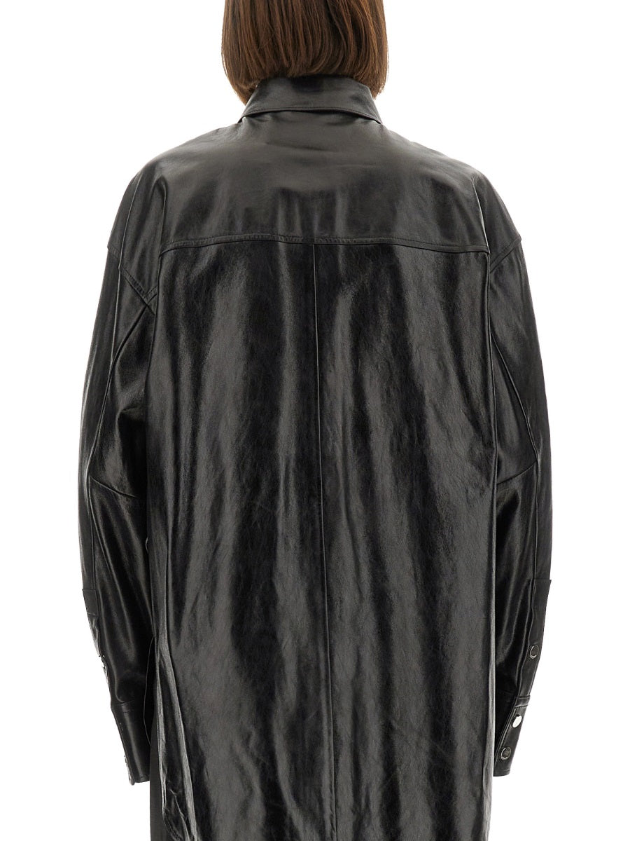 Sportmax Women Leather "Borel" Shirt SPORTMAX