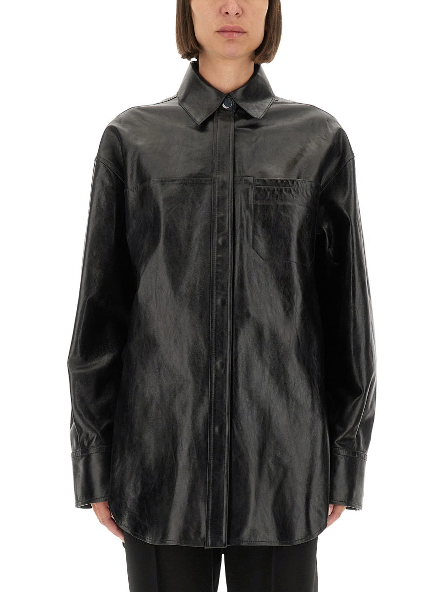 Sportmax Women Leather "Borel" Shirt SPORTMAX