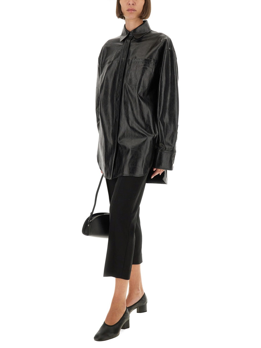 Sportmax Women Leather "Borel" Shirt SPORTMAX