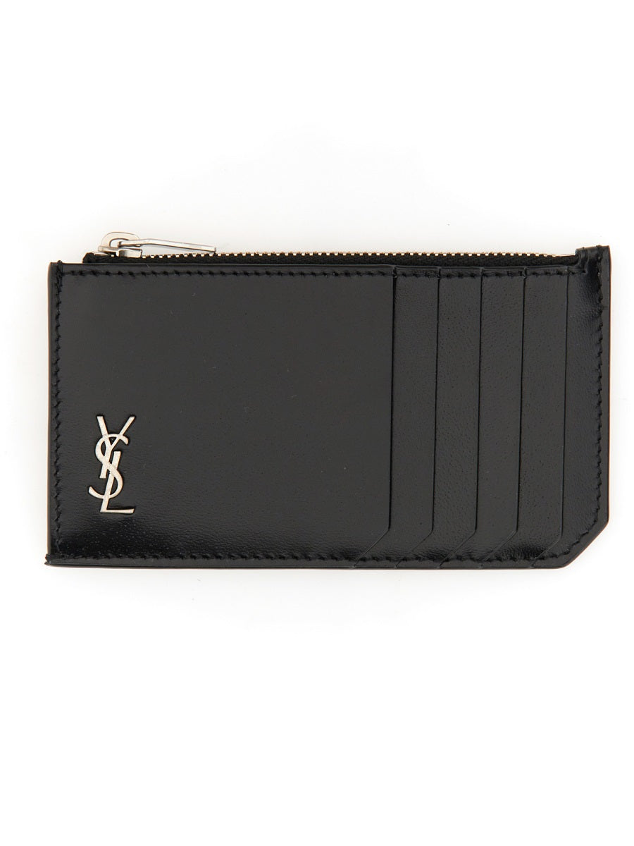 Saint Laurent Men Leather Card Holder SAINT LAURENT
