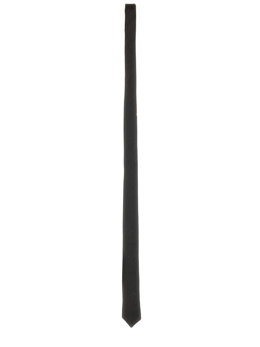 Saint Laurent Men Monogram Thin Jacquard Tie SAINT LAURENT