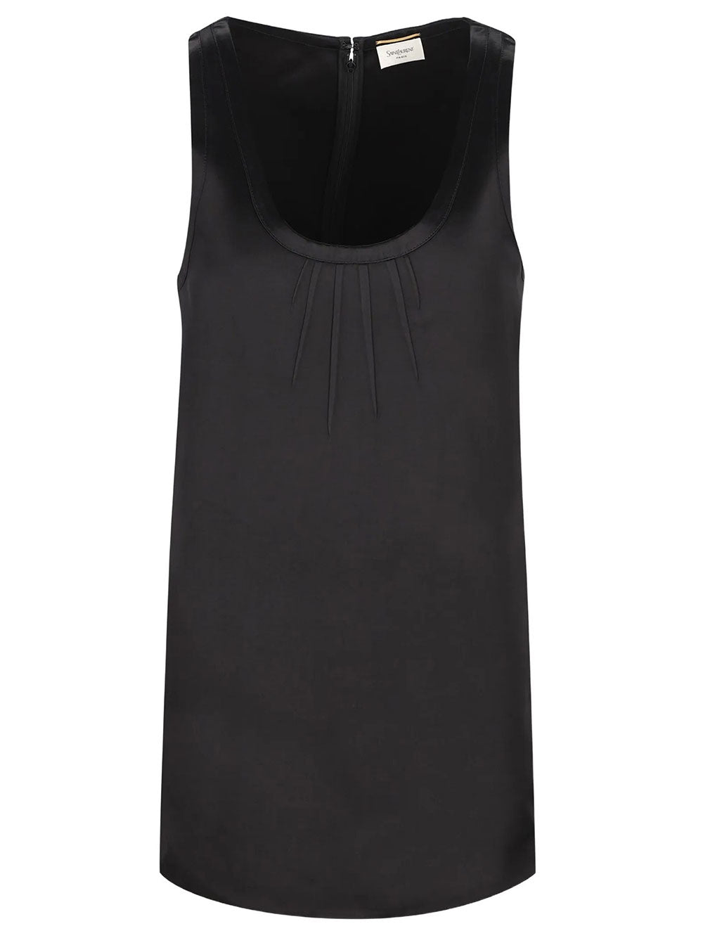 Saint Laurent Women Cassandre Shift Dress In Satin SAINT LAURENT