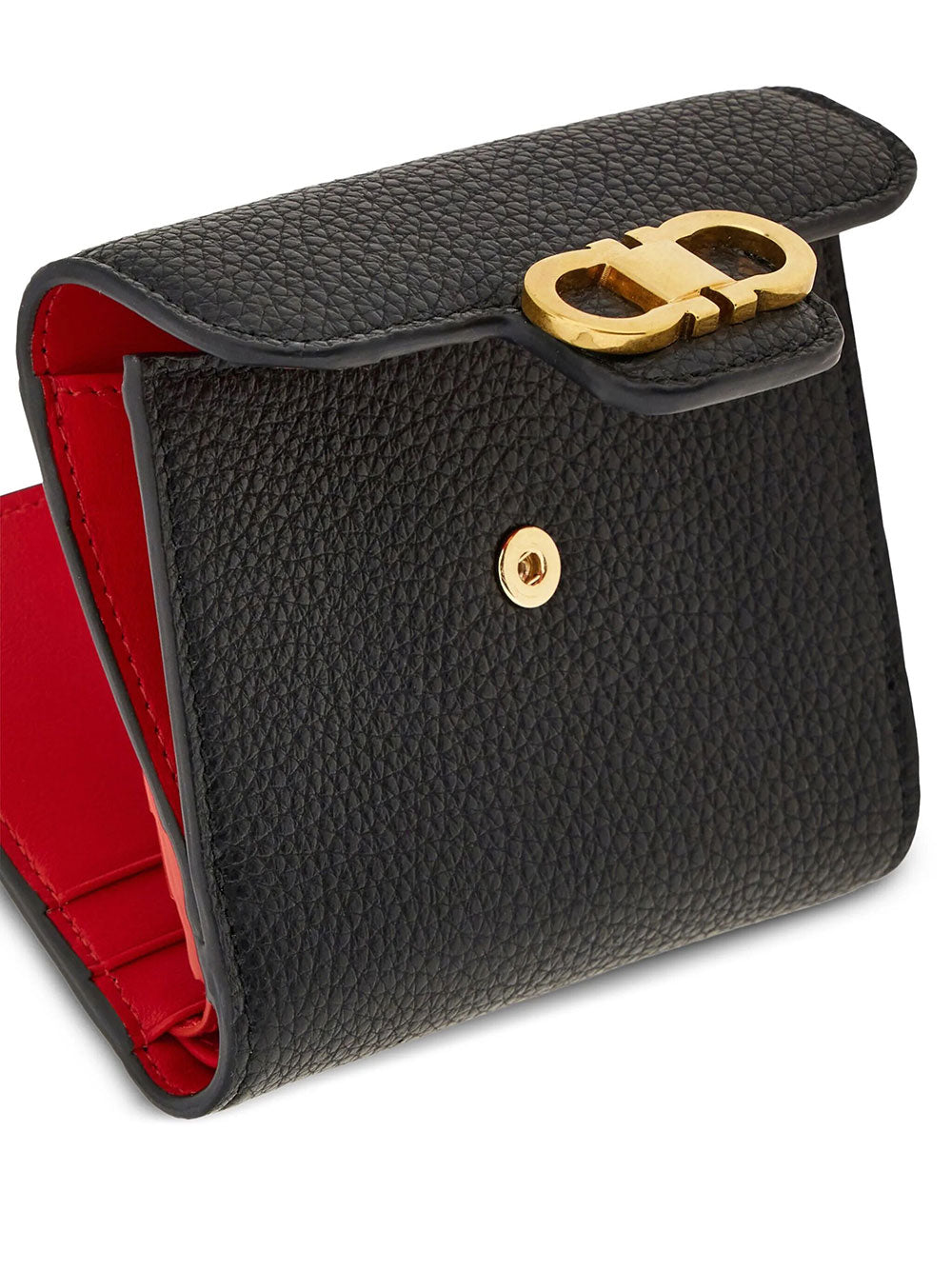 Ferragamo Women Gancini Grained Leather Compact Wallet FERRAGAMO
