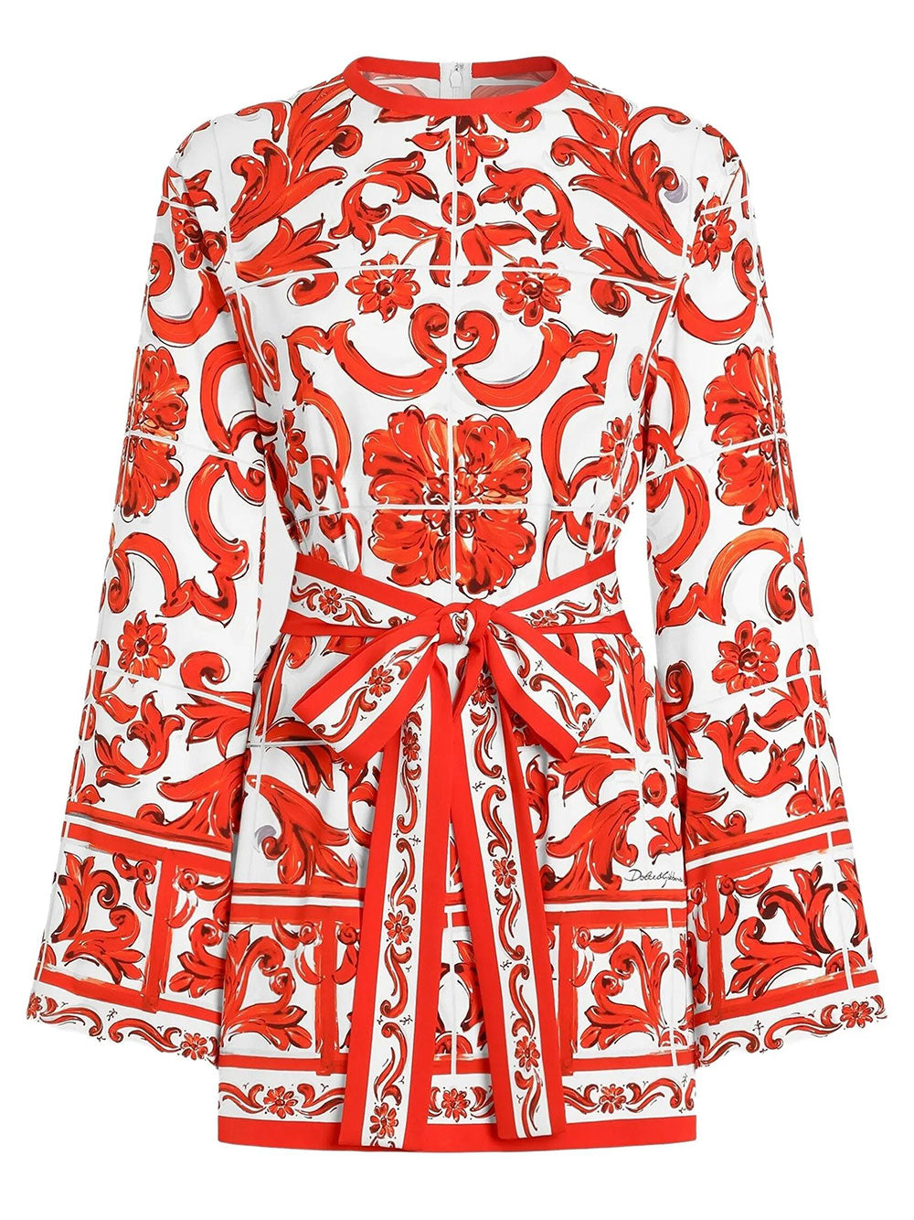 Dolce & Gabbana Women Majolica-Print Silk Charmeuse Shirt DOLCE & GABBANA