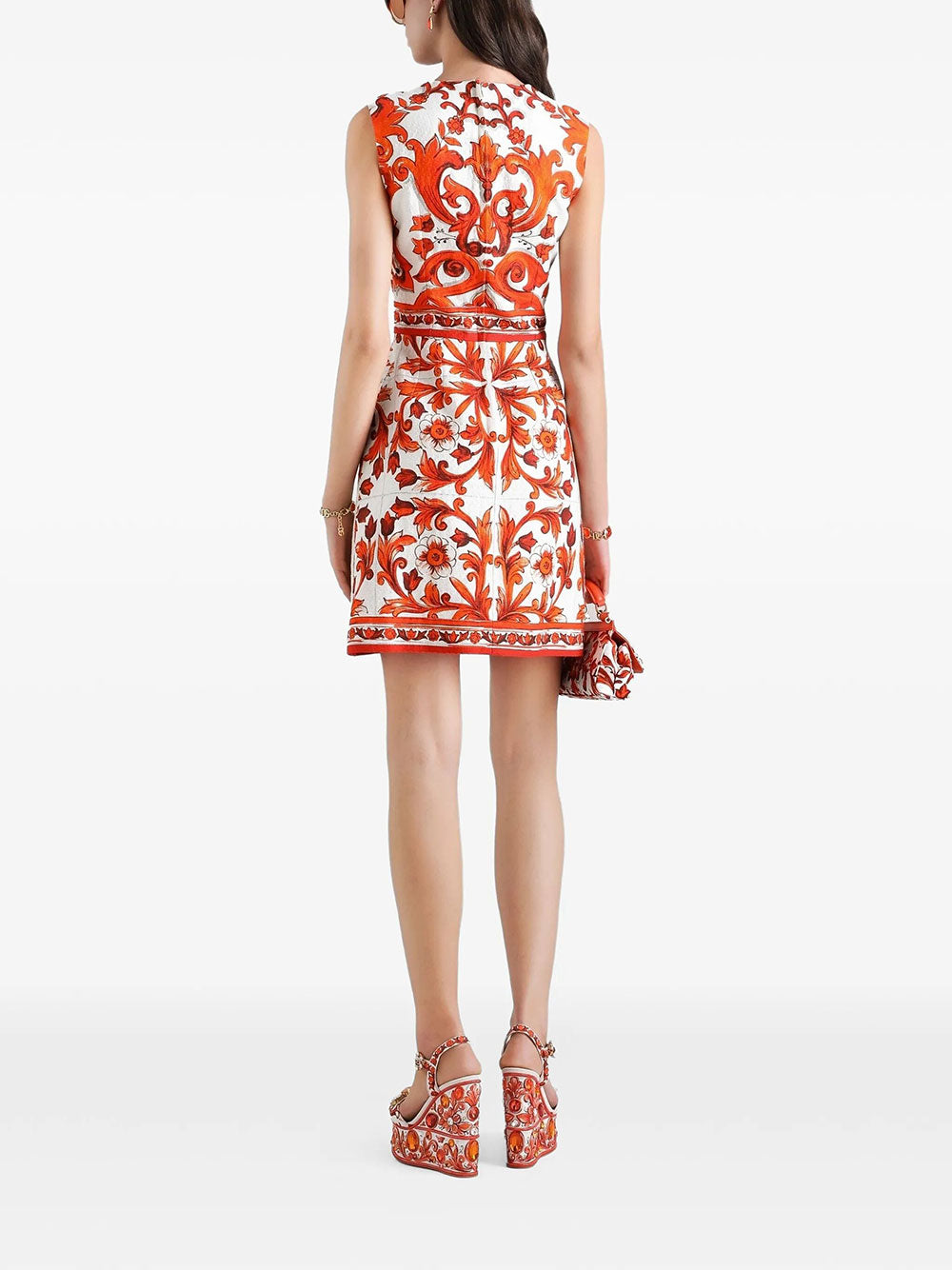 Dolce & Gabbana Women Majolica-Print Short Dress DOLCE & GABBANA