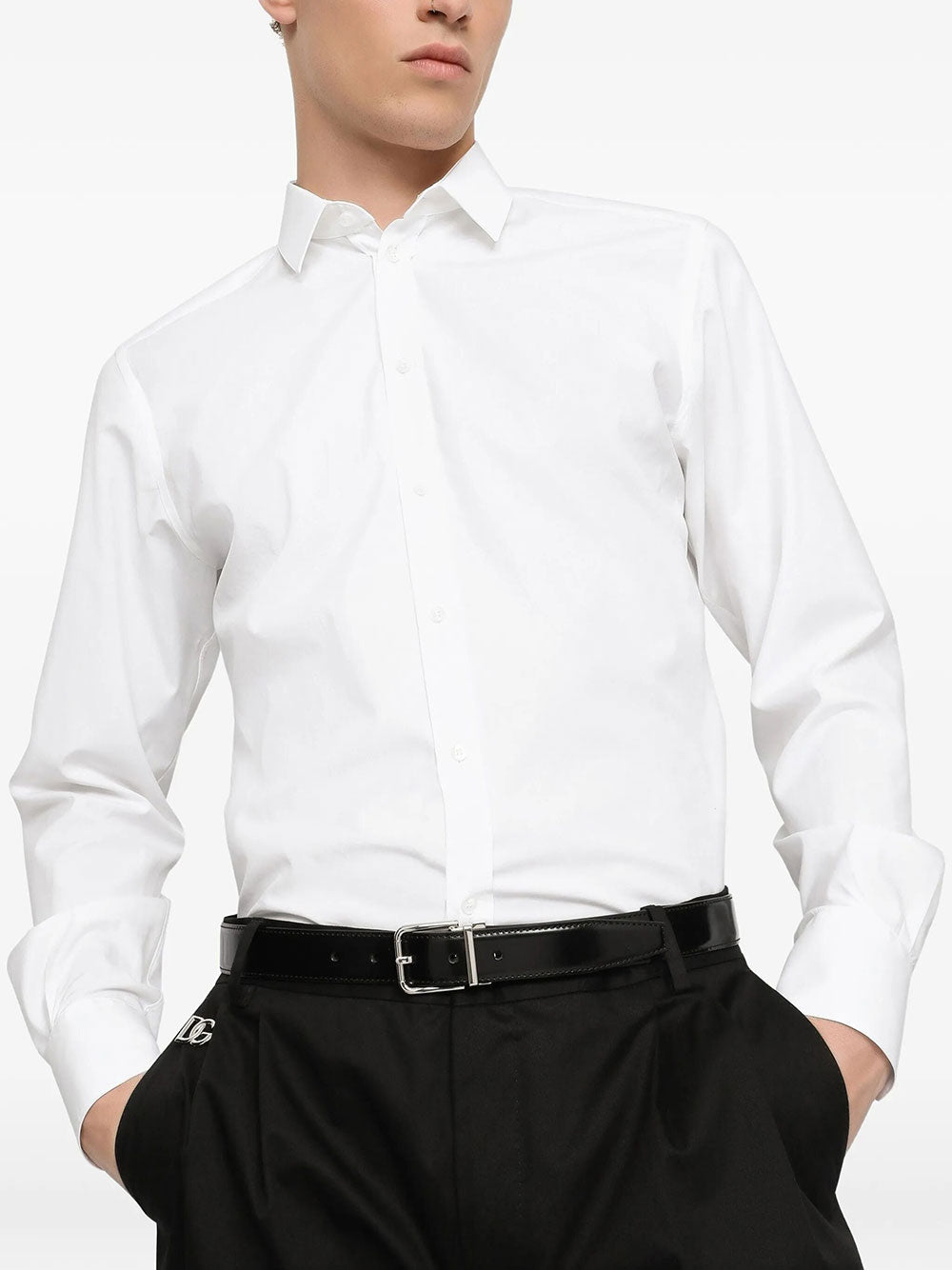 Dolce & Gabbana Men Stretch-Poplin Shirt DOLCE & GABBANA