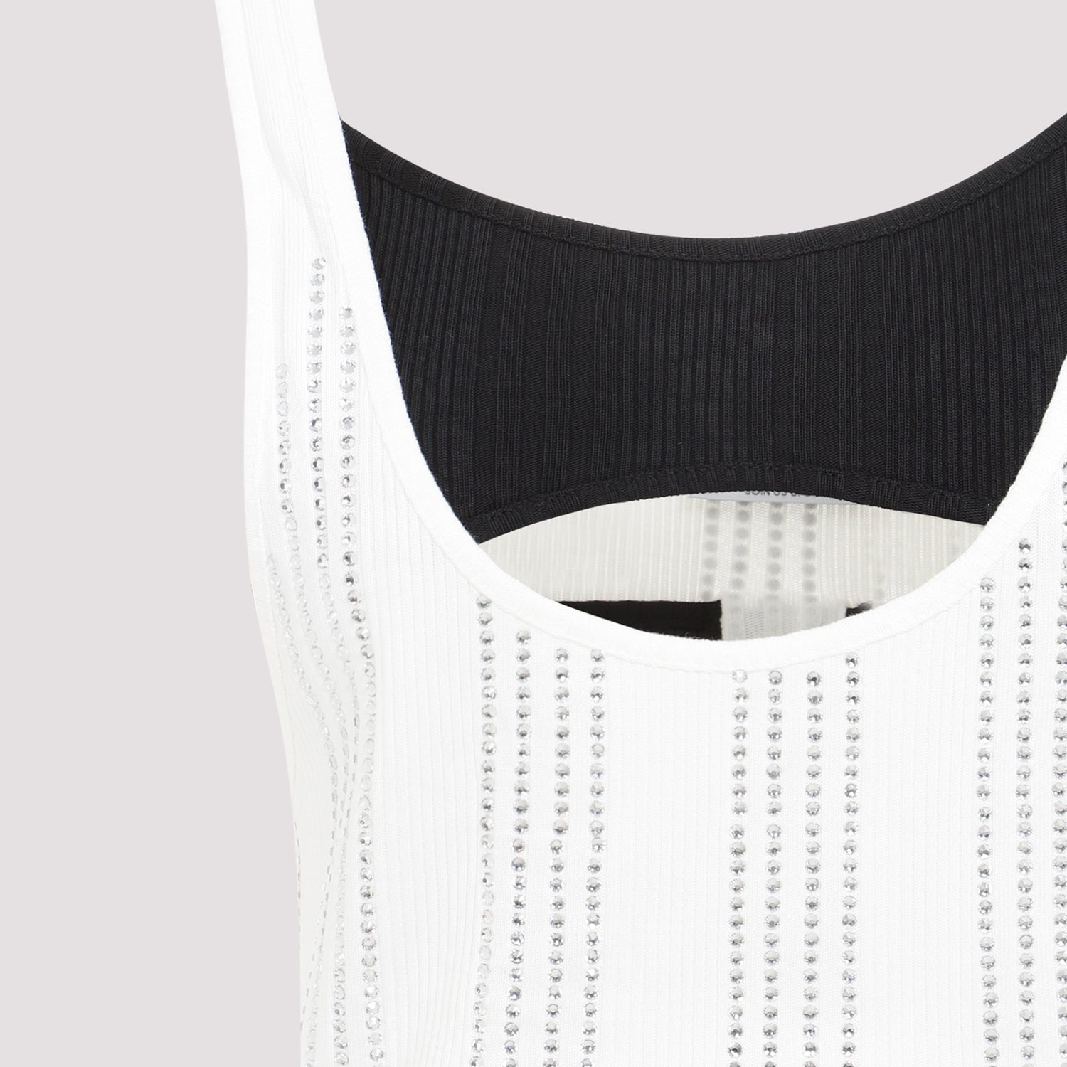 The Attico Flat Ribbed Jersey Tank Top Women THE ATTICO