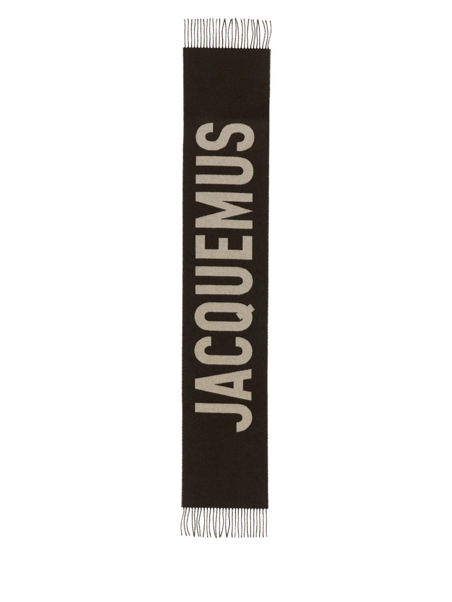 Jacquemus Unisex Sciarpa In Lana Con Frange E Logo JACQUEMUS