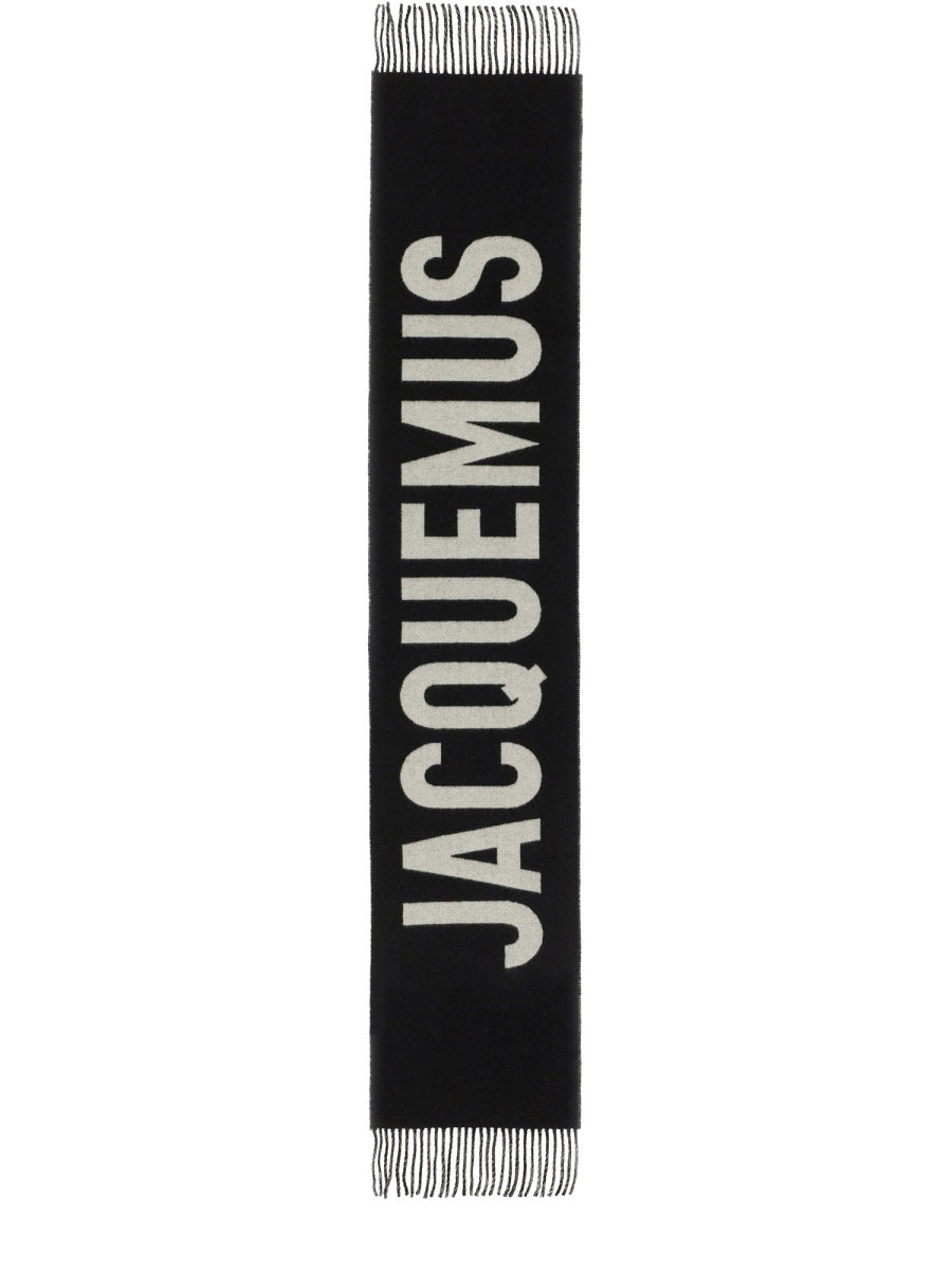 Jacquemus Unisex Sciarpa In Lana Con Frange E Logo JACQUEMUS
