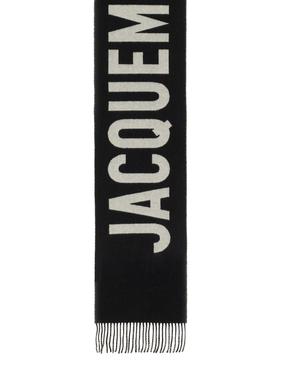 Jacquemus Unisex Sciarpa In Lana Con Frange E Logo JACQUEMUS