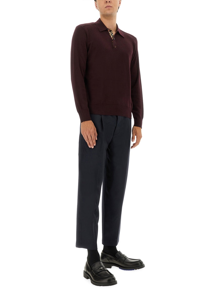 Burberry Men Shirt With Polo Collar BURBERRY