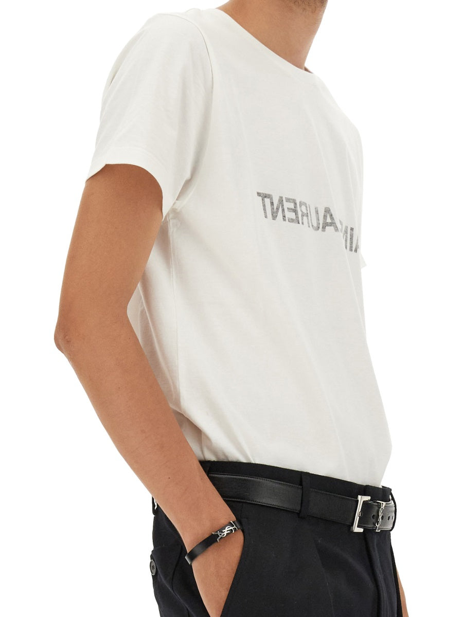 Saint Laurent Men Inverted Logo T-Shirt SAINT LAURENT