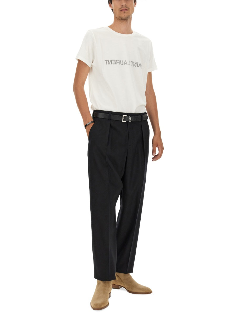 Saint Laurent Men Inverted Logo T-Shirt SAINT LAURENT