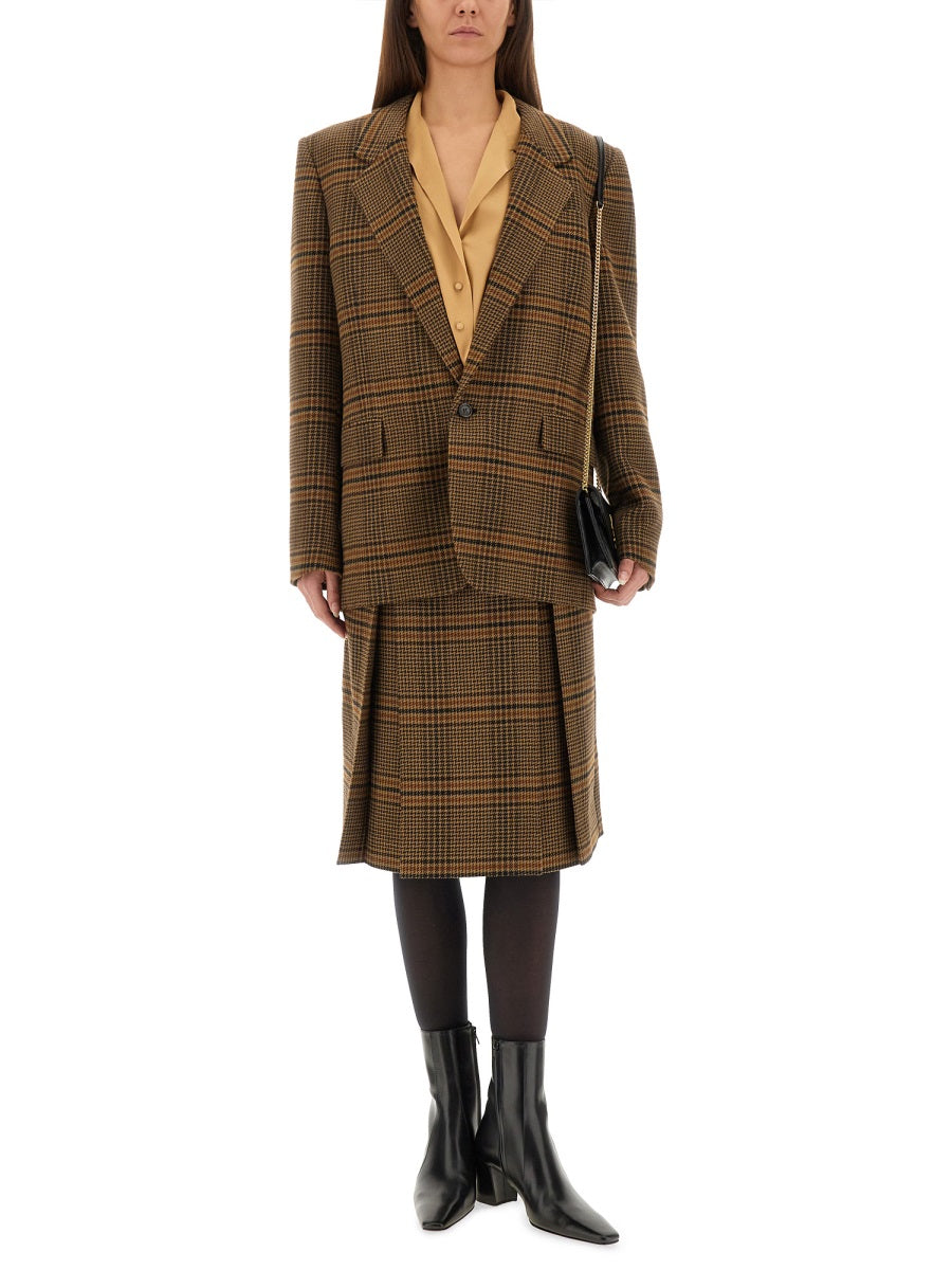 Saint Laurent Women Wool And Cashmere Midi Skirt SAINT LAURENT