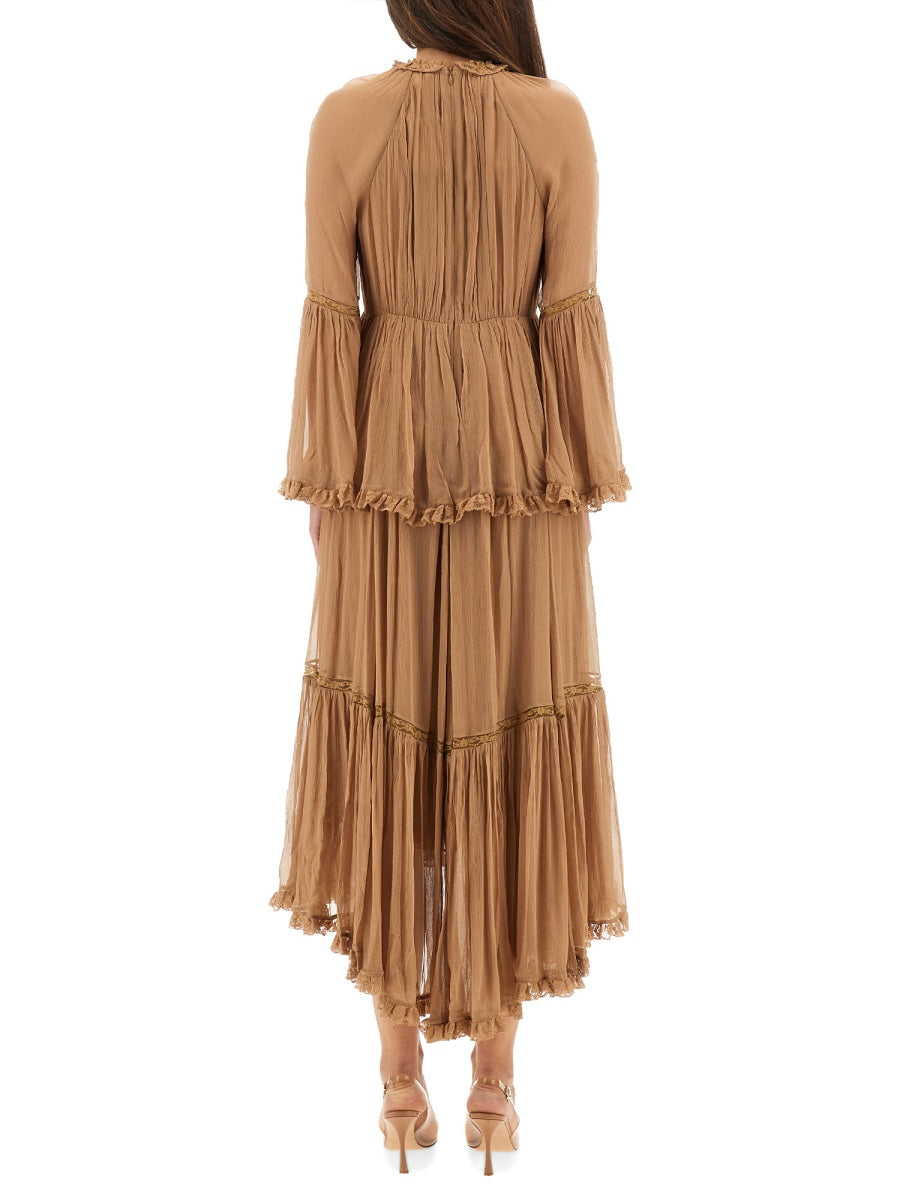 Zimmermann Women "Hypnotic Peplum" Ruffle Dress ZIMMERMANN