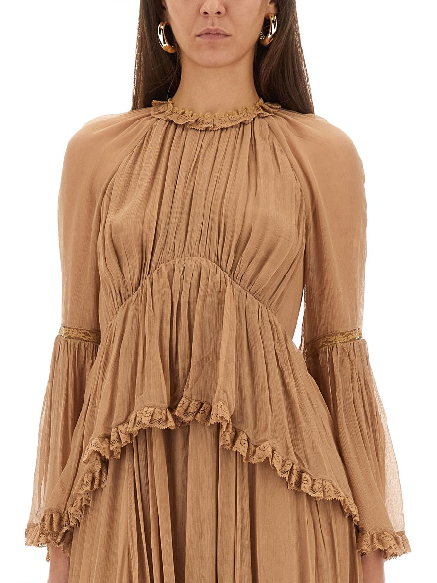 Zimmermann Women "Hypnotic Peplum" Ruffle Dress ZIMMERMANN
