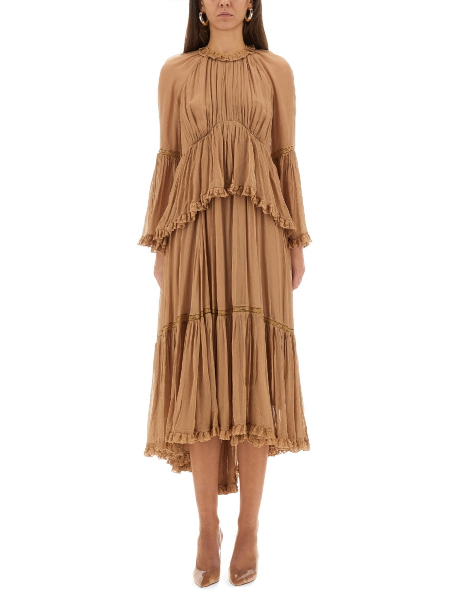 Zimmermann Women "Hypnotic Peplum" Ruffle Dress ZIMMERMANN