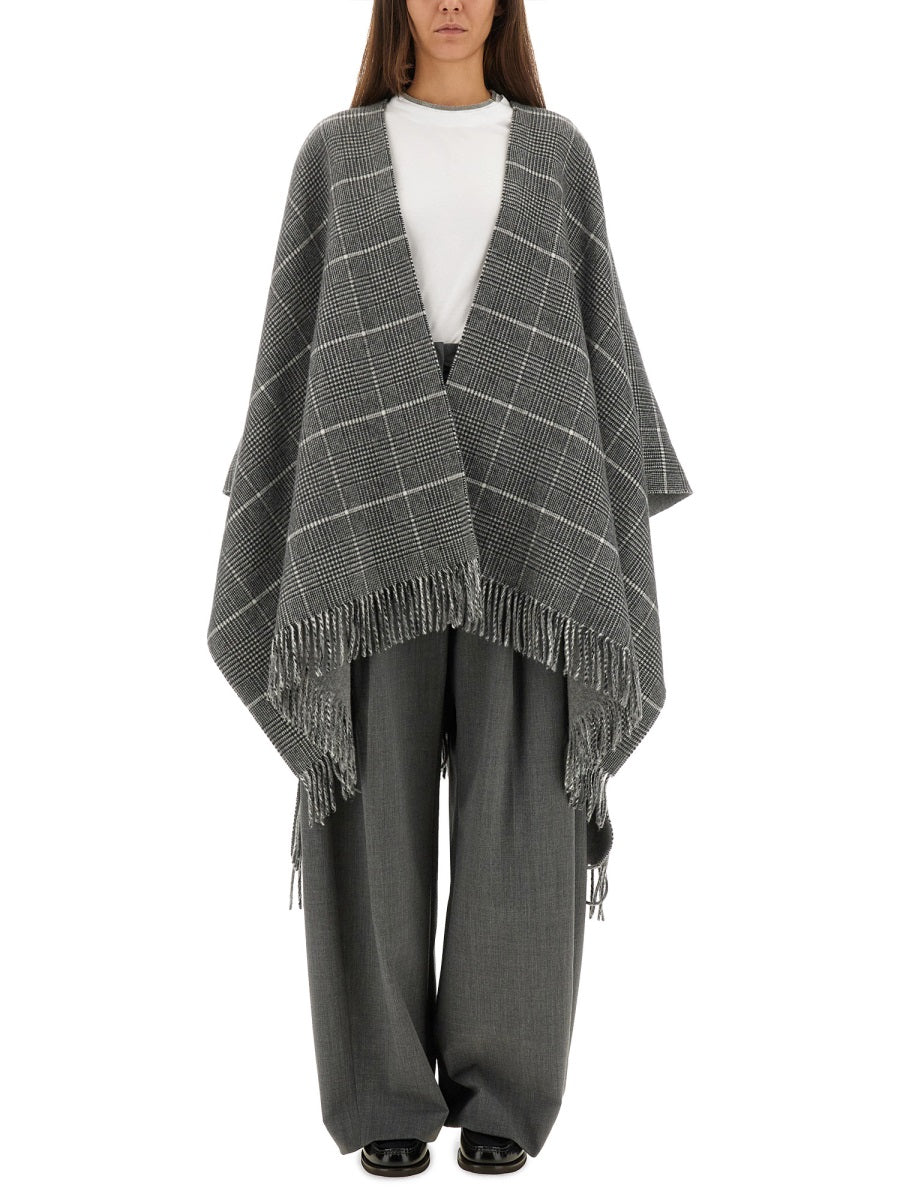 Brunello Cucinelli Women Wool Poncho With Bangs BRUNELLO CUCINELLI