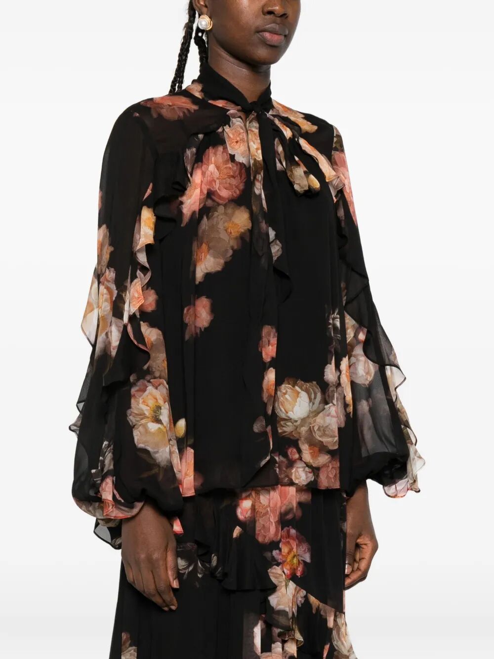 Zimmermann Women Blusa Con Volant Hypnotic ZIMMERMANN