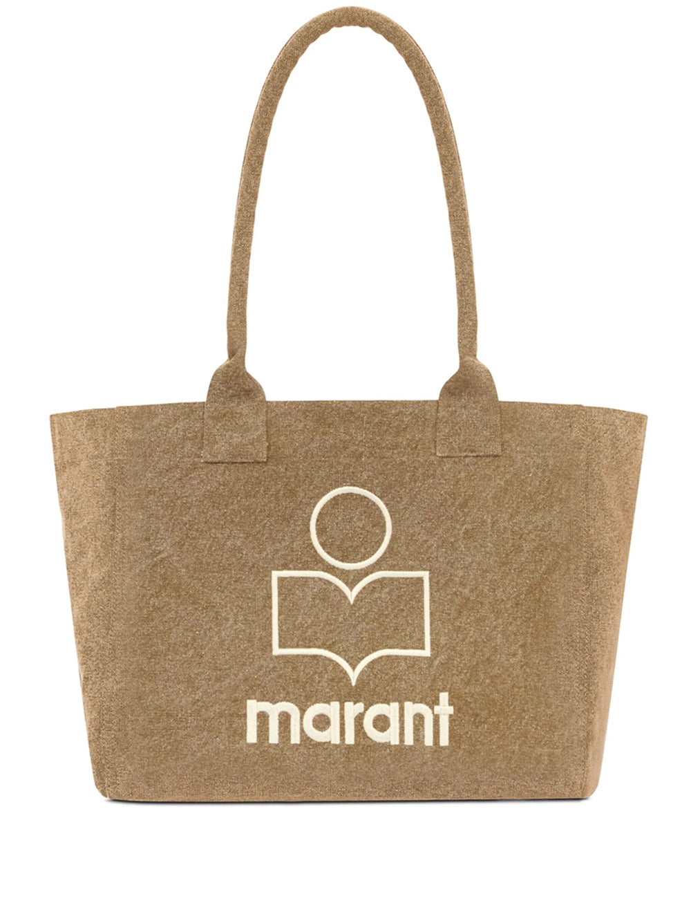 Isabel Marant Women Yenky Zipped Washed Cotton Logo Tote Bag ISABEL MARANT