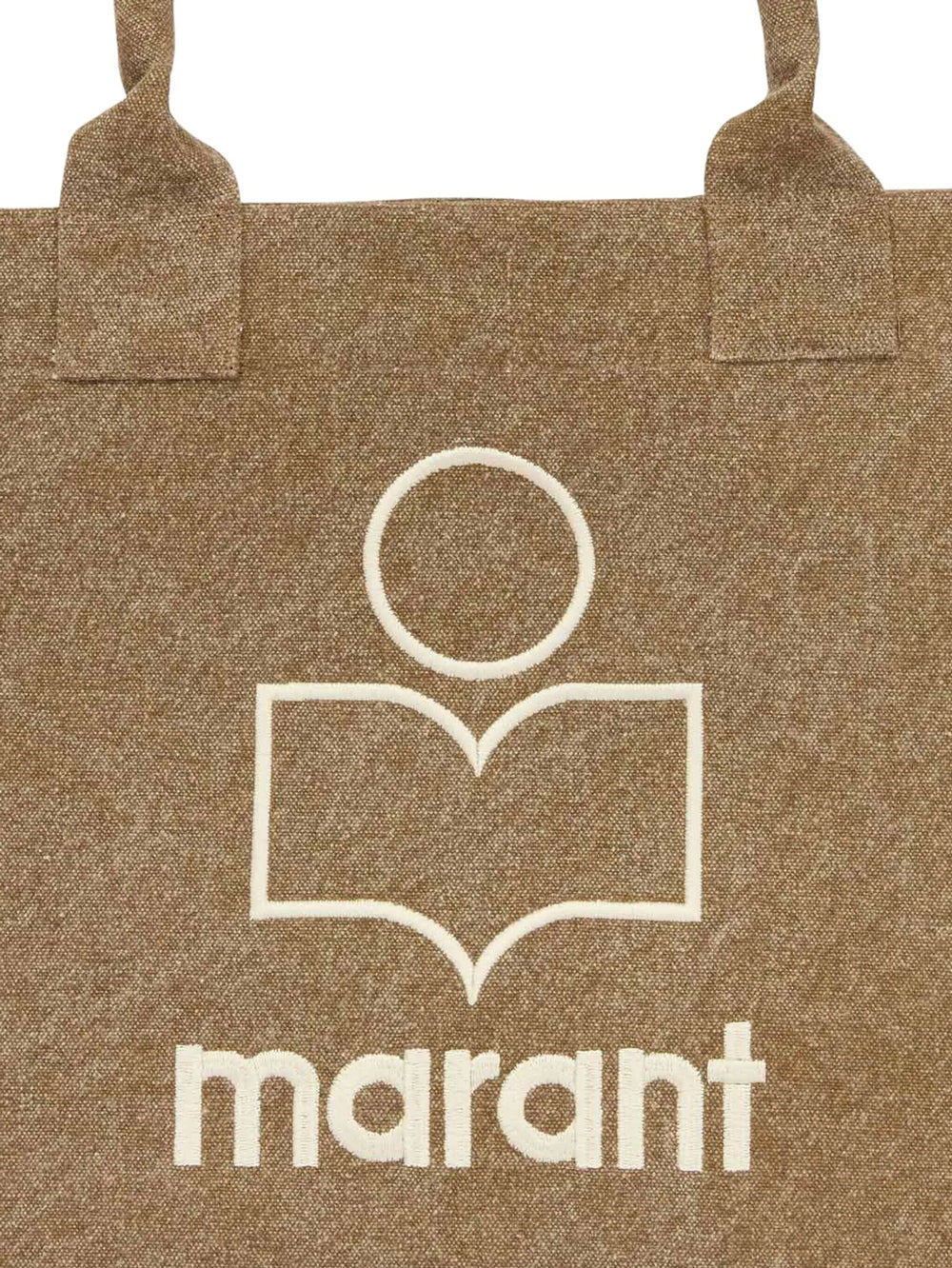 Isabel Marant Women Yenky Zipped Washed Cotton Logo Tote Bag ISABEL MARANT