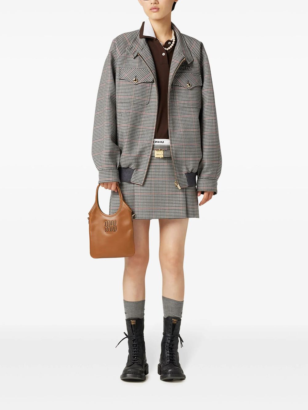 Miu Miu Women Ivy Mini Leather Handbag MIU MIU