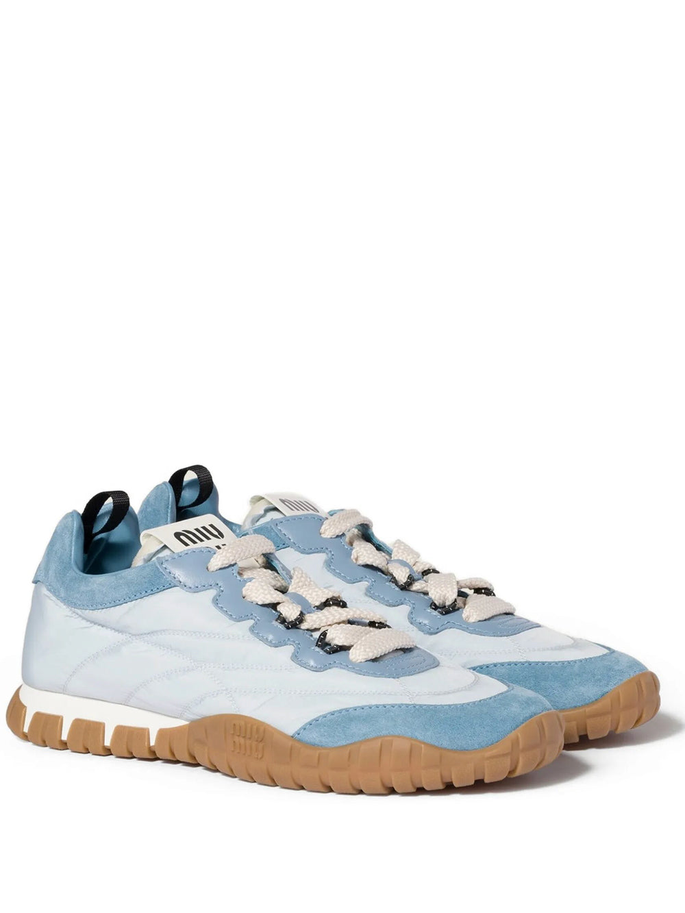 Miu Miu Women Tyre Technical Fabric, Suede And Leather Sneakers MIU MIU