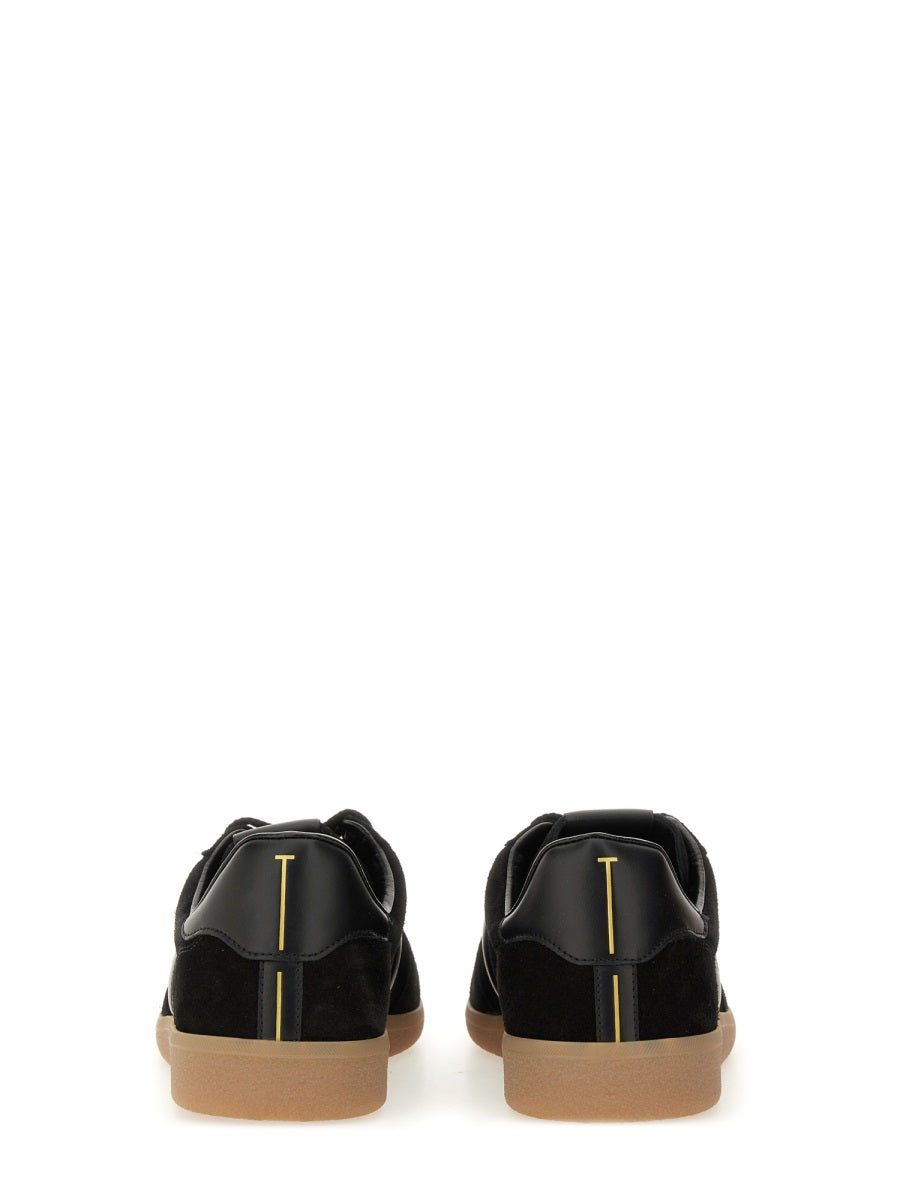 Tom Ford Men Leather Sneaker With Logo TOM FORD