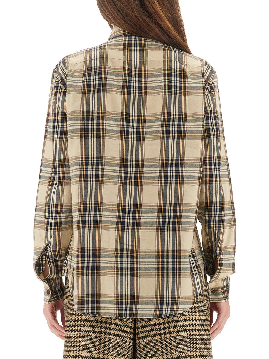 Saint Laurent Women Cassandre Lavallière Shirt SAINT LAURENT