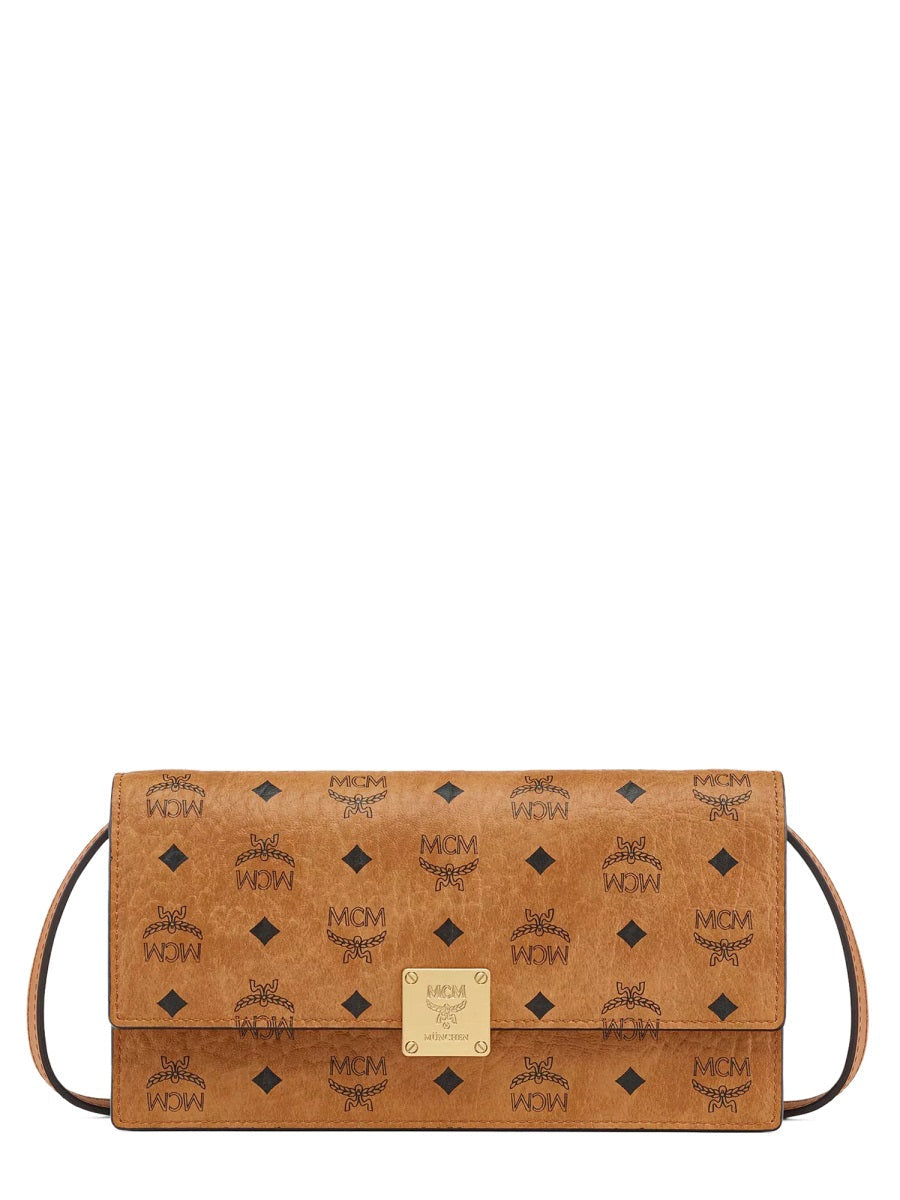 Mcm Women "Aren" Wallet With Shoulder Strap MCM