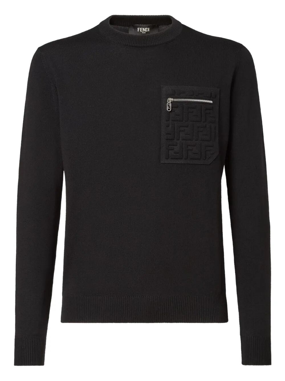 Fendi Men Breast Pocket Wool Pullover FENDI