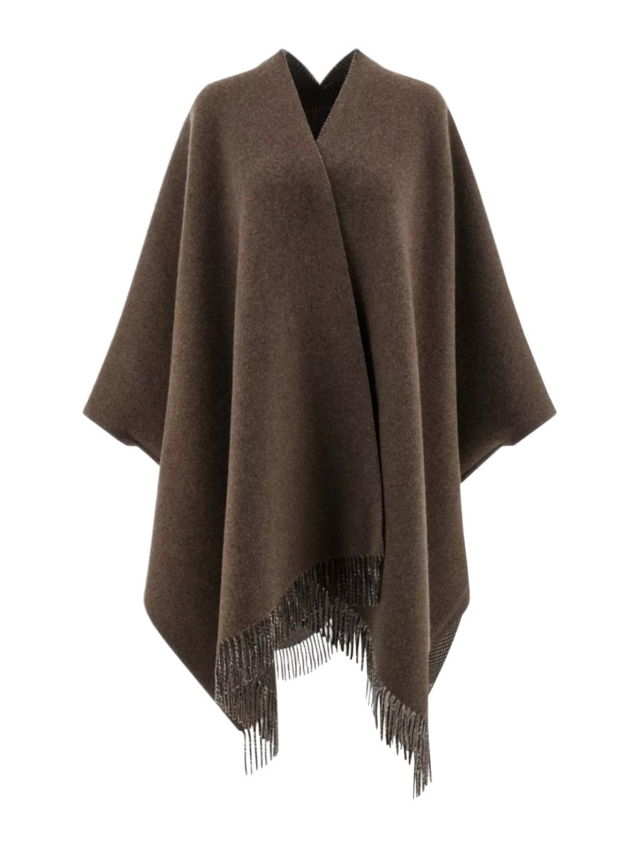 Brunello Cucinelli Women Wool Poncho With Bangs BRUNELLO CUCINELLI